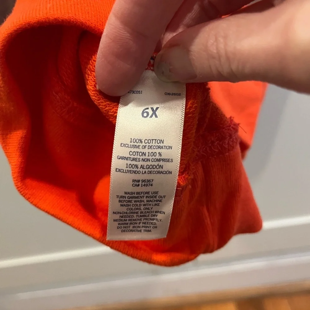 Carters size 6x NWT long hoodie sweatshirt